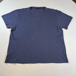 Raffi Shirt Mens 2XL Blue V Neck Short Sleeve 100% Cotton‎ Casual Tee Soft